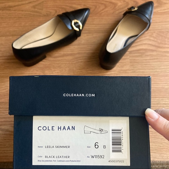 Cole Haan • Black Pointed Toe Flat - Picture 6 of 6
